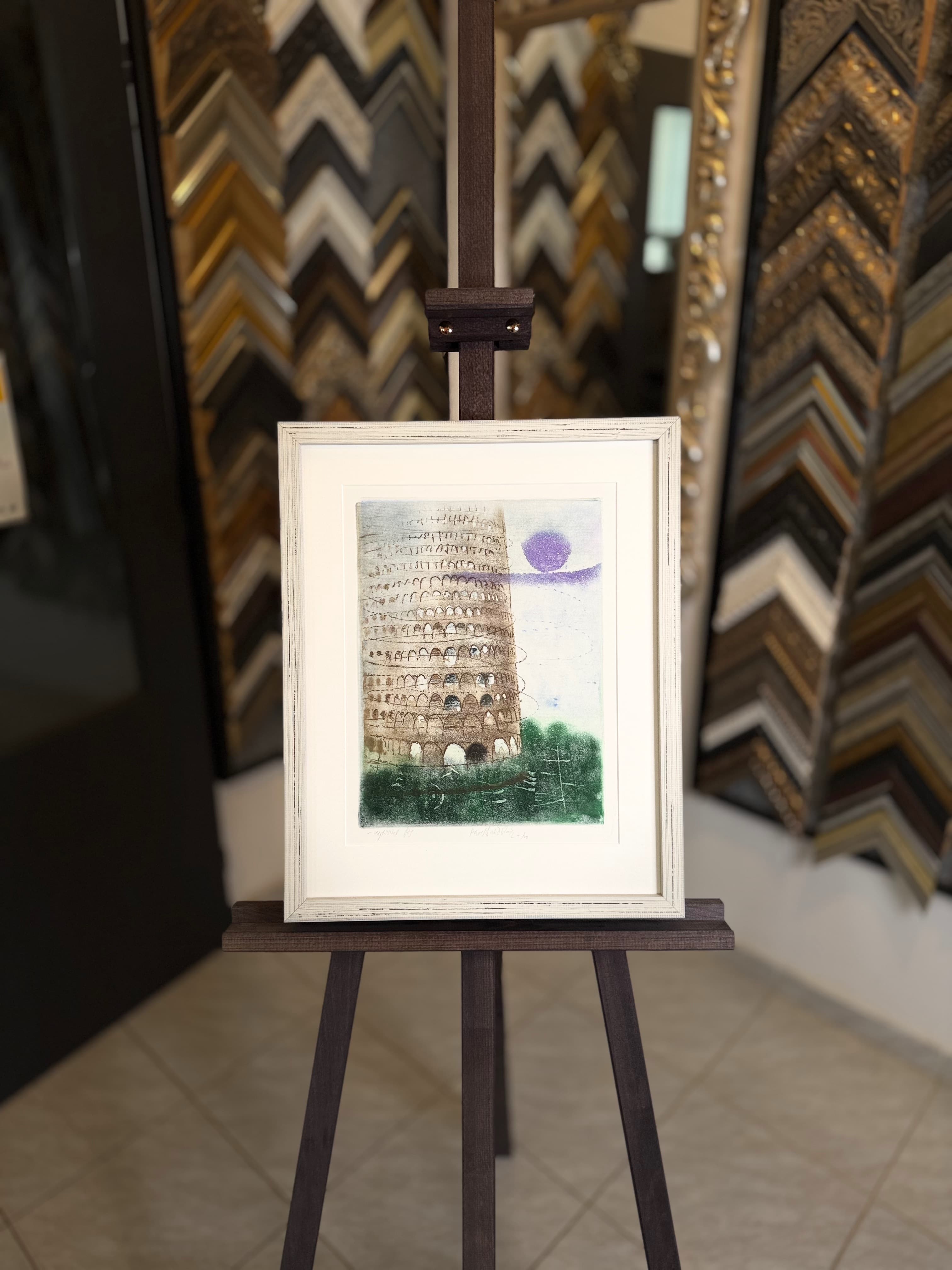 Figurální grafika — tanec — Černý profil, krémová pasparta | Atelier Homolka