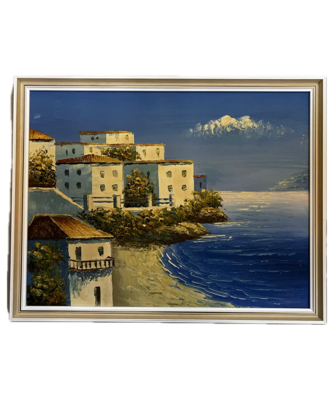 Olejomalba v minimalistickém profilu — Dřevěný rám, přírodní dub | Atelier Homolka